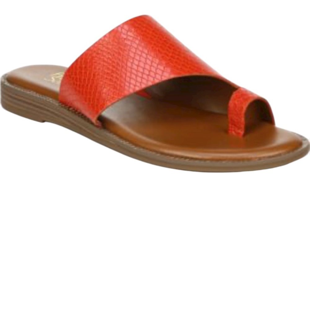 Bright Orange Slide Sandals